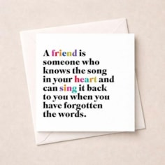 Friendship Card - A friend is someone who Friendship Card - A friend is someone who