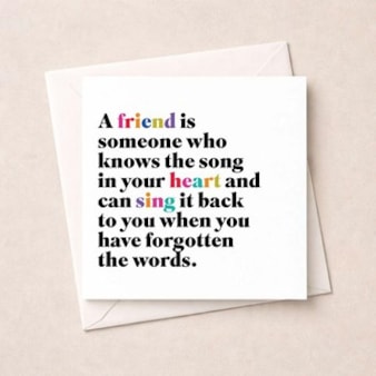 Friendship Card - A friend is someone who Friendship Card - A friend is someone who