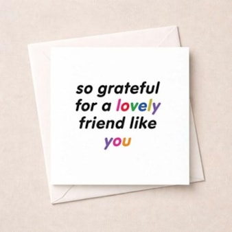Friendship Card - So grateful for a lovely friend like you Friendship Card - So grateful for a lovely friend like you