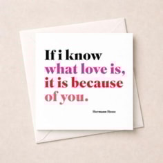 Anniversary Card - If I know what love is Anniversary Card - If I know what love is