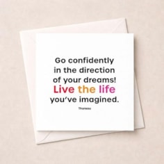 Just To Say Card - Go confidently in the direction