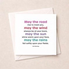 Just To Say Card - May The Road Rise To Meet You Just To Say Card - May The Road Rise To Meet You