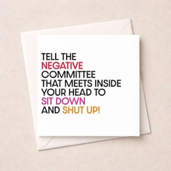 Just To Say Card - Tell the negative Just To Say Card - Tell the negative