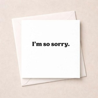 Sorry Card - I
