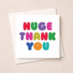 Thank You Card - Huge thank you Thank You Card - Huge thank you
