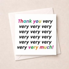 Thank You Card - Thank You Very Very Much