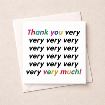 Thank You Card - Thank You Very Very Much