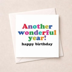 Birthday Card - Another Wonderful Year