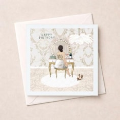 Birthday Card - White Dressing Table Birthday Card - White Dressing Table