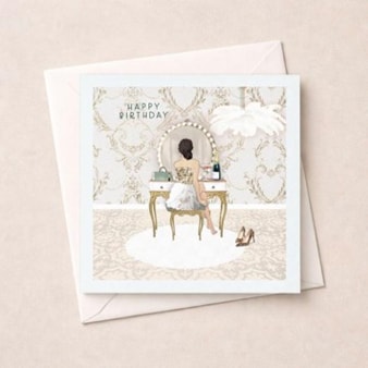 Birthday Card - White Dressing Table