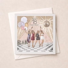 Age 18 Birthday Card - Disco