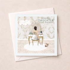 Daughter Birthday Card - White Dressing Room Daughter Birthday Card - White Dressing Room