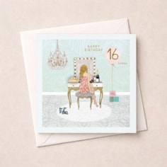 Age 16 Birthday Card - Dressing Room