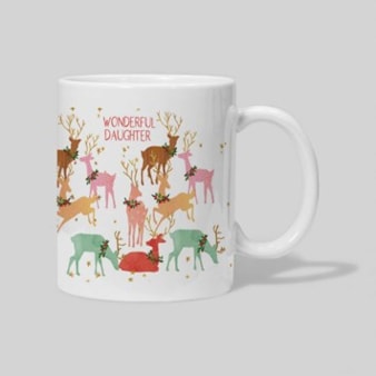Personalised Christmas Mug - Reindeers Personalised Christmas Mug - Reindeers