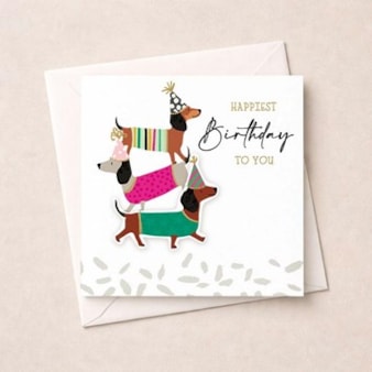 Birthday Card - Daschunds Birthday Card - Daschunds