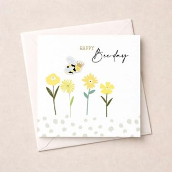 Birthday Card - Happy Bee-day