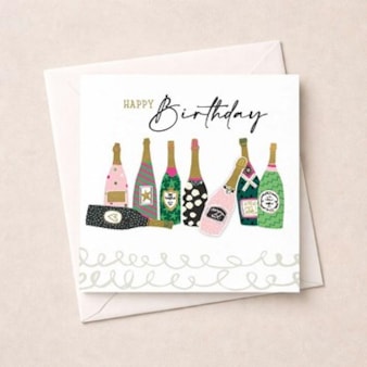 Birthday Card - Bottles Of Fizz