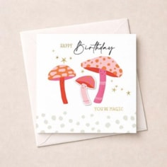Birthday Card - Mushrooms