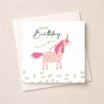 Birthday Card - Unicorn