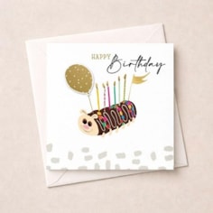 Birthday Card - Caterpillar Cake