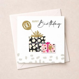 Age 60 Birthday Card - Birthday Presents