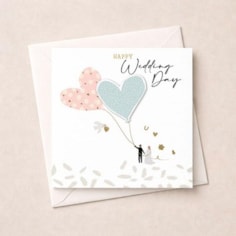 Wedding Card - Heart Balloons