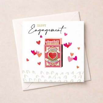 Engagement Card - Match Made In Heaven Engagement Card - Match Made In Heaven