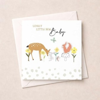 New Baby Card - Woodland Animals