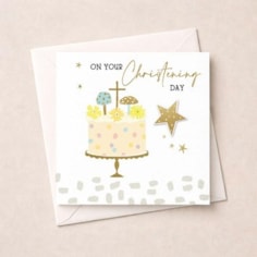 Christening Card - Cake Christening Card - Cake