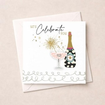 Congratulations Card - Champagne