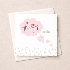 Thinking Of You Card - Hearts