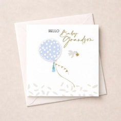 New Baby Card - Grandson Balloon