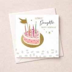 Birthday Card - Daughter Heart Cake Birthday Card - Daughter Heart Cake