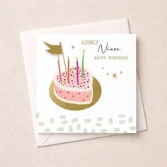 Birthday Card - Niece Heart Cake Birthday Card - Niece Heart Cake