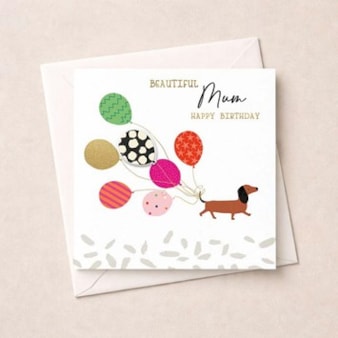 Birthday Card - Mum Sweet Daschund Birthday Card - Mum Sweet Daschund