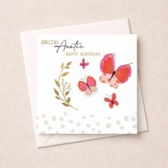 Birthday Card - Auntie Butterflies Birthday Card - Auntie Butterflies