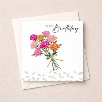 Birthday Card - Bunch Of Roses