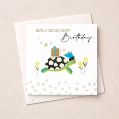 Birthday Card - Tortoise With Gift