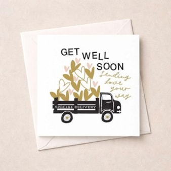 Get Well Soon Card - Special Delivery