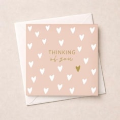 Thinking Of You Card - Hearts