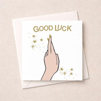 Good Luck Card - Fingers Crossed