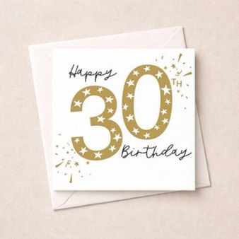 Age 30 Birthday Card - Stars