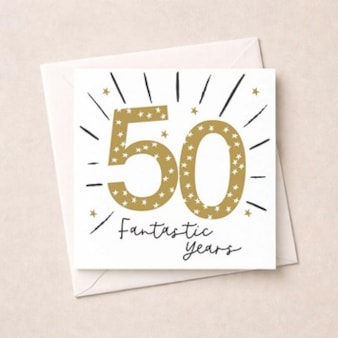 Age 50 Birthday Card - Stars Age 50 Birthday Card - Stars