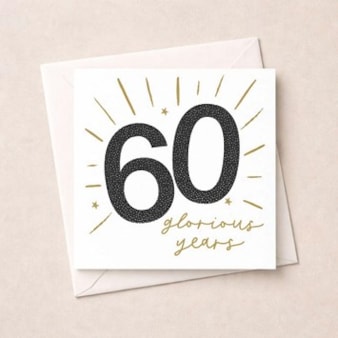 Age 60 Birthday Card - Stars