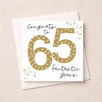 Age 65 Birthday Card - Stars Age 65 Birthday Card - Stars
