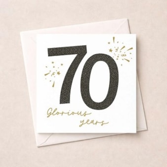 Age 70 Birthday Card - Stars