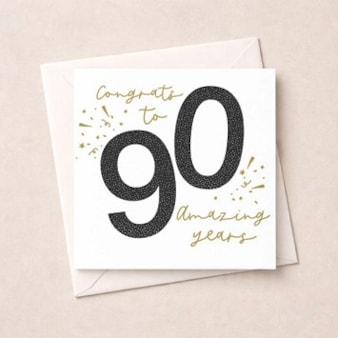 Age 90 Birthday Card - Stars