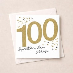 Age 100 Birthday Card - Stars