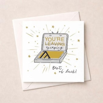 Sorry You're Leaving Card - Escaping!