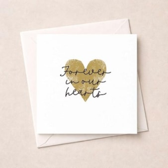 Sympathy Card - Forever In Our Hearts Sympathy Card - Forever In Our Hearts